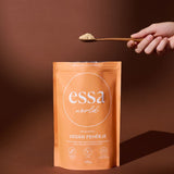 Essa World Vegan Protein Powder in Salted Caramel flavour showing the product itself.