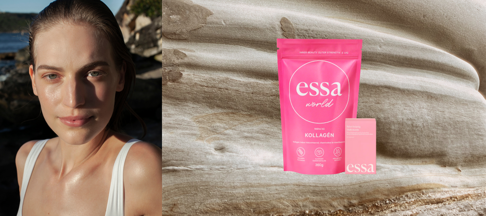 Vanessa Axente and the Super beauty Bundle in a summer setting